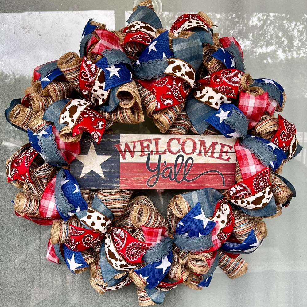 Texas “Welcome Y’all” Wreath